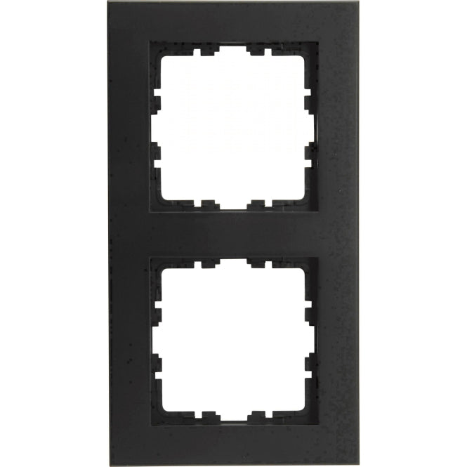 Kopp HK07 PURE-Abdeckrahmen    406950000 2-fach Farbe:schwarz matt
