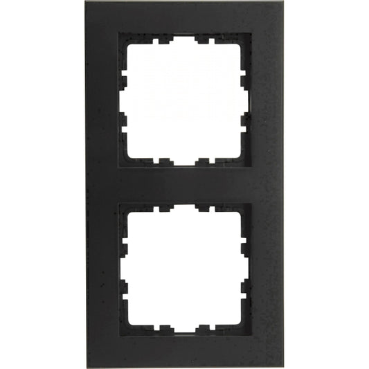 Kopp HK07 PURE-Abdeckrahmen    406950000 2-fach Farbe:schwarz matt