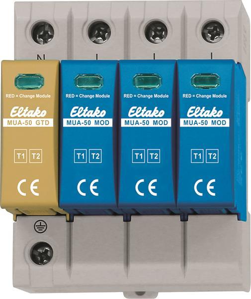 Eltako Modularer                  MUA-50 Überspannungsableiter Typ 1+2 28380001