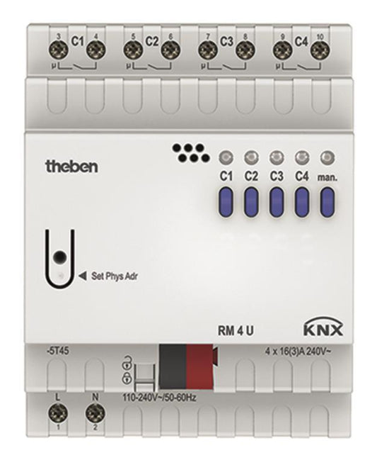 THEB KNX Schaltaktor          RM 4 U KNX 4-fach