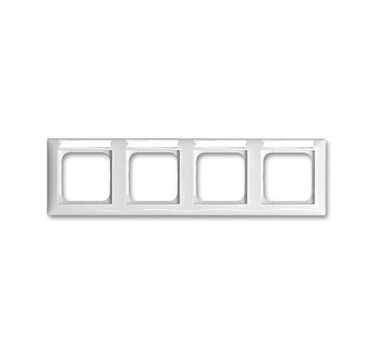 BJ Rahmen waagerecht 4-fach  1734 NS-914   beschriftbar aws Busch-Balance SI