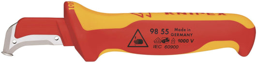 Knipex VDE-Kabelmesser 190mm      9855SB mit Gleitschutz