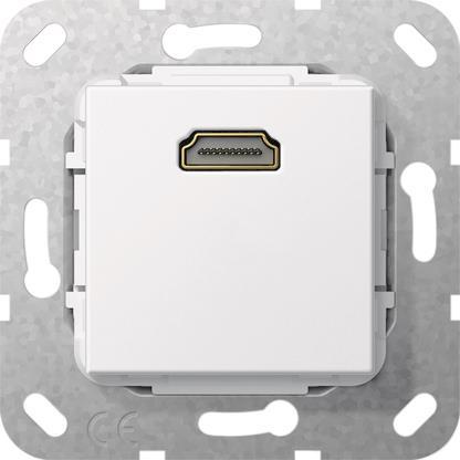 GIRA 567003 HDMI Kabelpeitsche Einsatz   Reinweiß glänzend