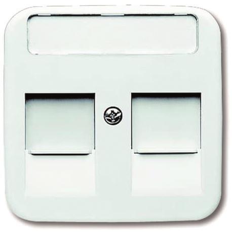 BJ Reflex SI Abdeckung für      1800-214   2 Modular-Jack-Einsätze alpinweiss