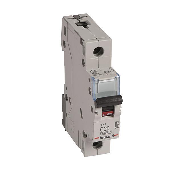 Legrand 403435 TX3 LS-Schalter C 20A     1-polig 6kA 230/400VAC 1TE