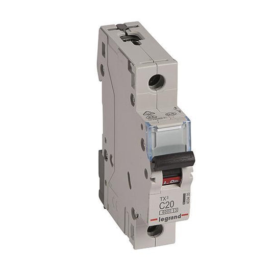 Legrand 403435 TX3 LS-Schalter C 20A     1-polig 6kA 230/400VAC 1TE