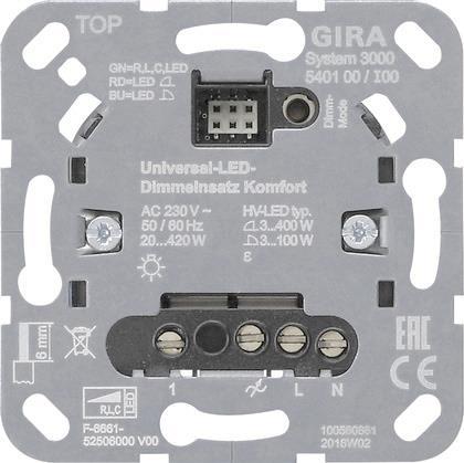 GIRA 540100 S3000 Uni-LED-Dimmeinsatz    Komfort Einsatz