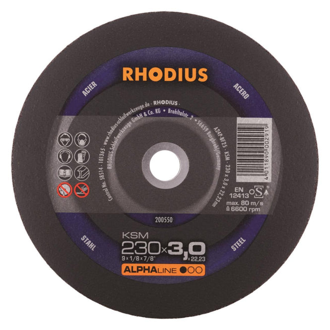 Rhodius Trennscheiben KSM         200550 230x3,0x22,23                      Stahl