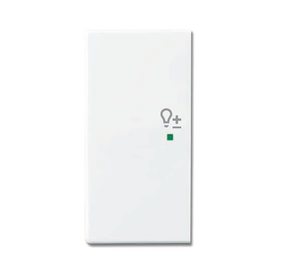 BJ Wippe links 2-fach Symbol  6234-21-84   Dimmer Busch-free@home studioweiß