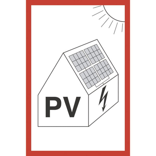HEIN 179282 Hinweisschild    HEIN_179282 Photovoltaik-anlage Folie 148x105mm