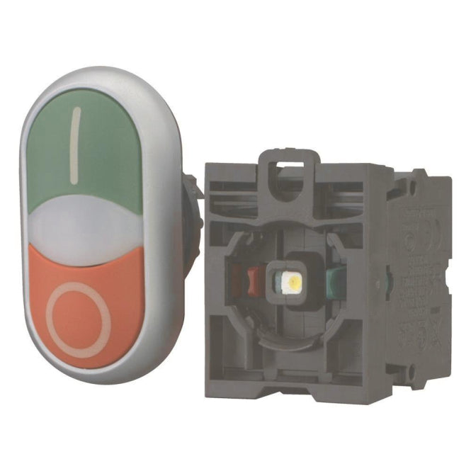 EATON M22-DDL-GR-X1/X0/K11/230-W  216509 Doppel-drucktaster 1S1Ö+LED 85-264VAC