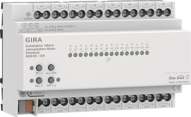 GIRA 502800 Schalt-/Jalousieaktor 16/8f  16A Standard OneKNX REG