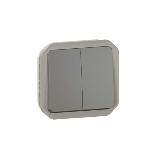 Legrand 069805L Plexo New Einsatz IP44   2xWechsel grau f. Einbau in Gehäuse