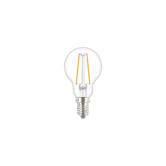 PHIL CorePro LEDluster 2-25W/827             Tropfen E14 250lm Glas klar   EEK E