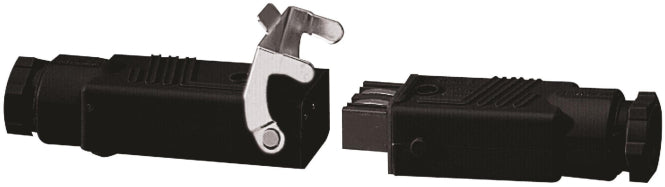 SOMFY Hirschmann Stecker + Kupplung KIT  inkl. Sicherungsbügel, schwarz