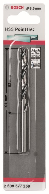Bosch HSS-Spiralbohrer PointTeQ          6,5x101/63mm                  2608577168
