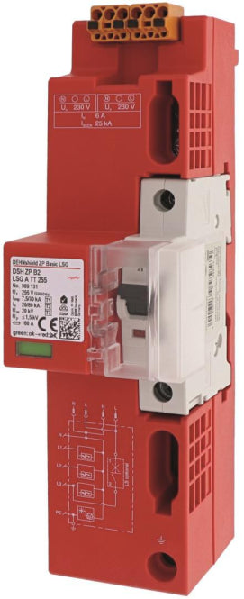 Dehn 909131 DSH   DSH ZP B2 LSG A TT 255 ZP B2 TT 255 Kombi-Ableiter Typ1+2 30kA