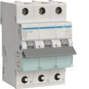 Hager Leitungsschutzschalter      MCS332 3polig 6kA C-32A QuickConnect 3M
