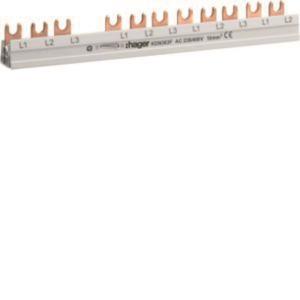 Hager Phasenschiene 3polig       KDN363F Gabelanschluss 10qmm 63A 12 Module
