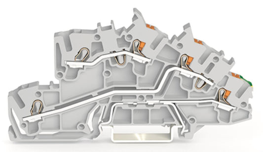 WAGO 2203-7545 Installationsetagen-      klemme,L/L/PE,Erdgeschoss grün-gelb,grau
