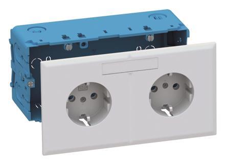 GGK Schuko Kanalsteckdose        36782      KSE-P/Dialog-Schuko 2-fach RAL 9010