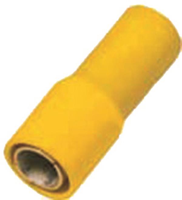 Intercable ICIQ6RSH Rundsteckhülse       4-6qmm Stecker 5mm gelb