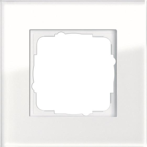 GIRA 021112 Abdeckrahmen 1fach Esprit    Glas Weiß