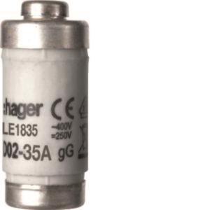Hager Sicherungseinsatz D02 E18   LE1835 35A 400V gG m.Kennmelder