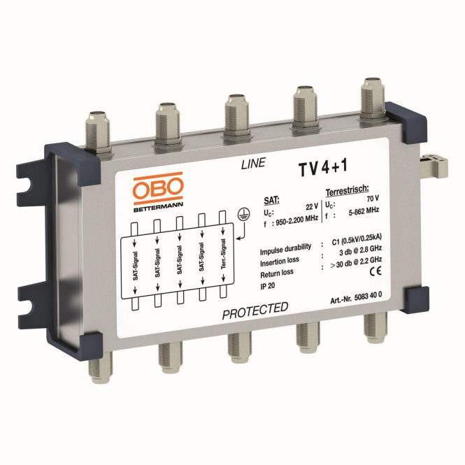 OBO TV 4+1 Überspannungsschutzgerät      f.Sat-Technik 70V 5083400