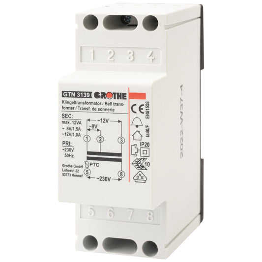 GRO Trafo 8/12V                    14039    GT 3139 1,3/1,0A REG
