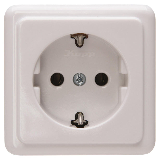 KOPP AP Schuko 1fach           101802000     arktis-weiss mit Bodenplatte