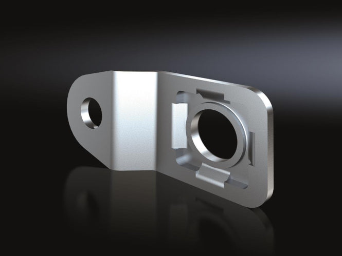 Rittal Wandbefestigungshalter KX 1594010 klein,Edelstahl, Wandabstand: 10 mm 1=4