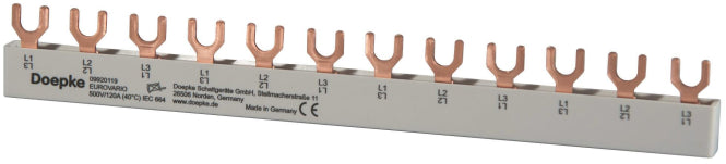 DOEP Phasenschiene EV-S G 3.12.120       FI/LS 10qmm Gabel 3-pol 12TE 120A