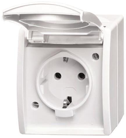 BJ APWG ocean Schuko mit        20EWN-54   Schriftfeld 1fach alpinweiss