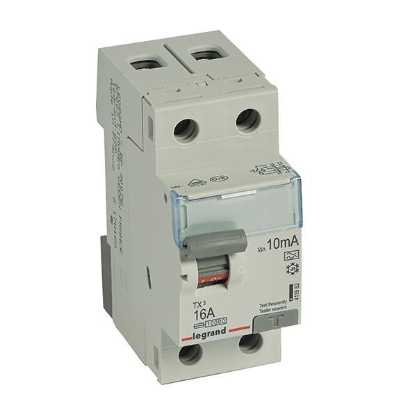 Legrand 411552 TX3 Fi-Schalter 16A       2-polig 10mA Typ A 230VAC 2TE