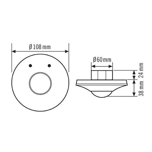 ESY Decken-         PD-ATMO 360i/8 A KNX Präsenzmelder Unterputz KNX-