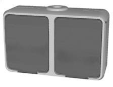 ELSO APWG Aqua-Top Schuko         445409     2fach waagerecht licht-/basaltgrau