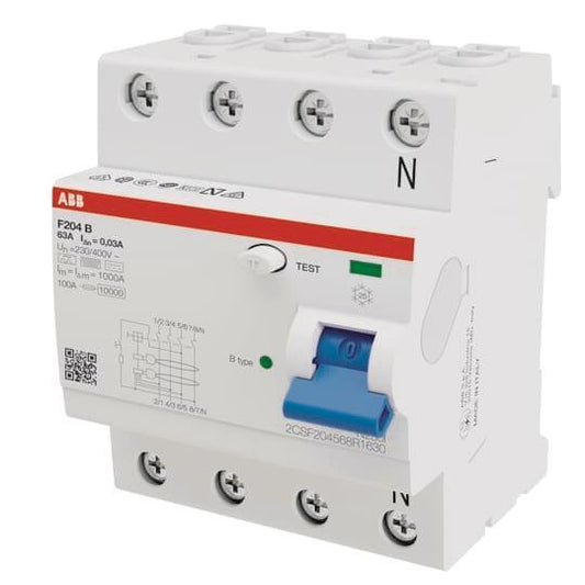 ABB FI-Schutzschalter Typ  F204B-63/0,03 B 4P 63A 30mA Allstromsensitiv
