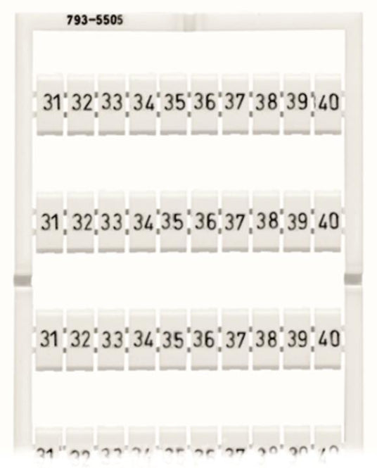 WAGO 793-5505 WMB-Beschriftungskarte,    als Karte, bedruckt,weiß