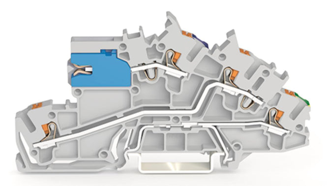 WAGO 2203-7641 Installationsetagen-      klemme,mit N-Trennschlitten,NT/L/PE,grau