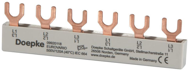 DOEP Phasenschiene EV-S G 3.6.120        LS 10qmm Gabel 3-pol 6TE 120A