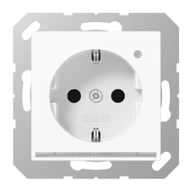 Jung SCHUKO-Steckdose       A1520-OWWLNW m.LED-Licht alpinweiß