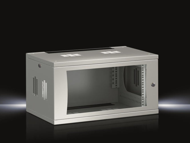 Rittal FlatBox 600x358x600mm  DK 7507100 6HE 19z Profilschiene vorne Sichttür
