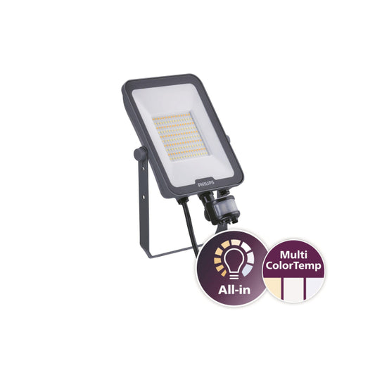 PHIL LED-Strahler Ledinaire IP65 grau    50W 6000lm 3000/4000/6500K symm. Sensor