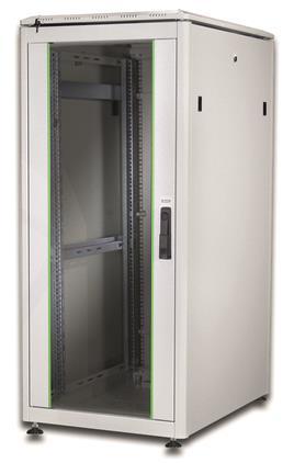 Netzwerkverteil. Basic 26HE A1926U-8/8-Z 2x19" HBT 1410x800x800 m.Sockel RAL7035