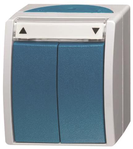BJ APWG ocean Jalousie        2601/4W-53   1polig Schalter grau/ blaugrün