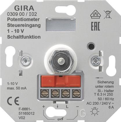 GIRA 030900 Potentiometer Steuer 1-10V   Schaltfkt Einsatz