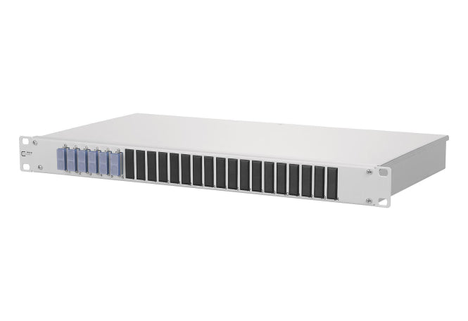Metz OpDAT fix 6xSC-D OS2   150259E206-E Keramik blau bestückt 19z Spleißbox