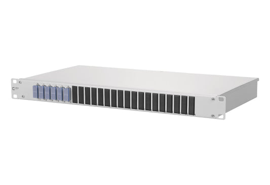 Metz OpDAT fix 6xSC-D OS2   150259E206-E Keramik blau bestückt 19z Spleißbox