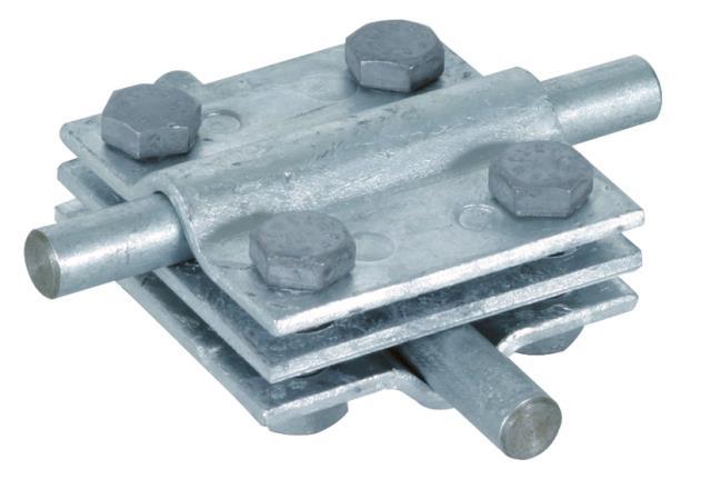 DEHN Kreuzstück    KS8.108.10FL30ZPSTTZN     60x60mm mit Zwischenplatte   319201